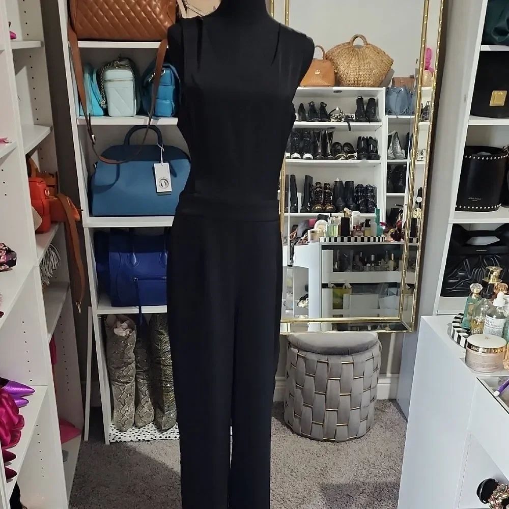 Express Black Sleeveless Jumpsuit
